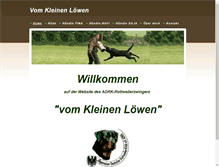 Tablet Screenshot of kleinen-loewen.de